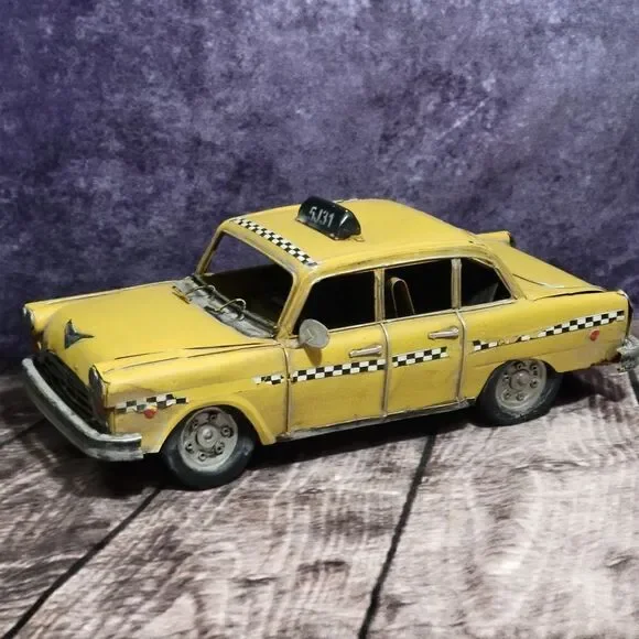 Vintage Tin Metal Taxi Cab