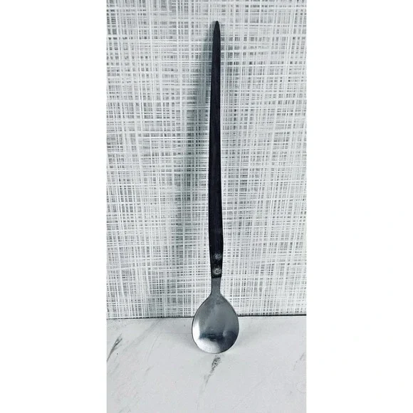 Vintage MCM Wooden Handle Serving Salad Spoon 13