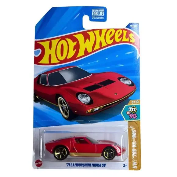 New Release Hot Wheels 71 Lamboghini Miura SV HW '70S VS '90S Series Red 2025