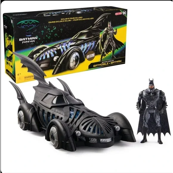 Spin Master Batman Forever Batmobile Batman Set‎ Kids OS Black Retro NWT