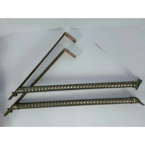 Antique Victorian Wall Sink Shelf Brackets Claw Foot Supports Chrome As Found