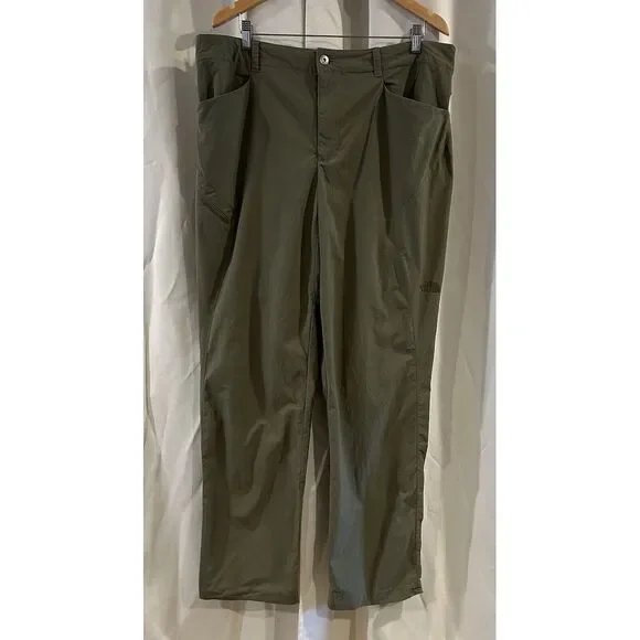 Northface Men's Green Nylon Hiking‎ Outdoor Pants Size 40