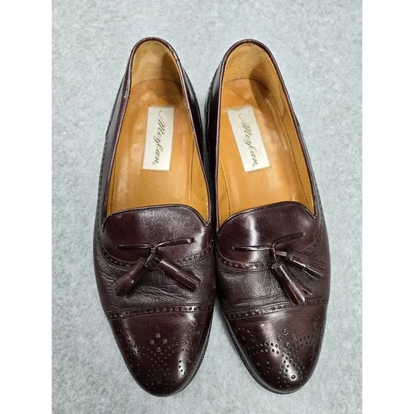 Mezlan Mens Havana Penny Loafer Brown Dress Shoes Size 8M