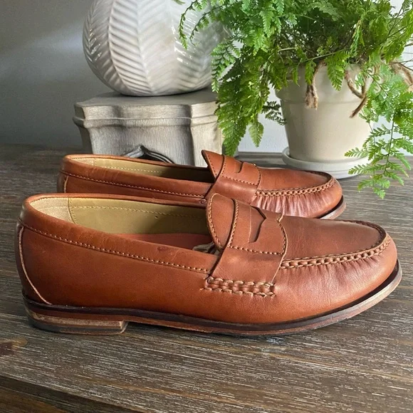 Cole Haan Mens Grand‎ Pinch Penny Loafer Leather Slip On Shoes Tan Brown 8M