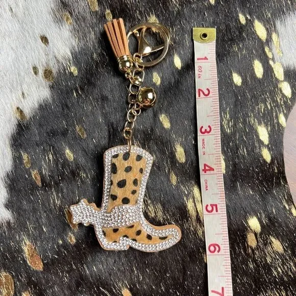 Blinged Cowboy Boot Keychain.