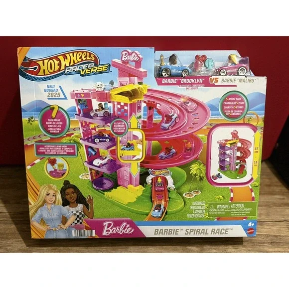 Hot Wheels Racer Verse 2025 BARBIE Spiral Race • Brooklyn & Malibu by Mattel‎