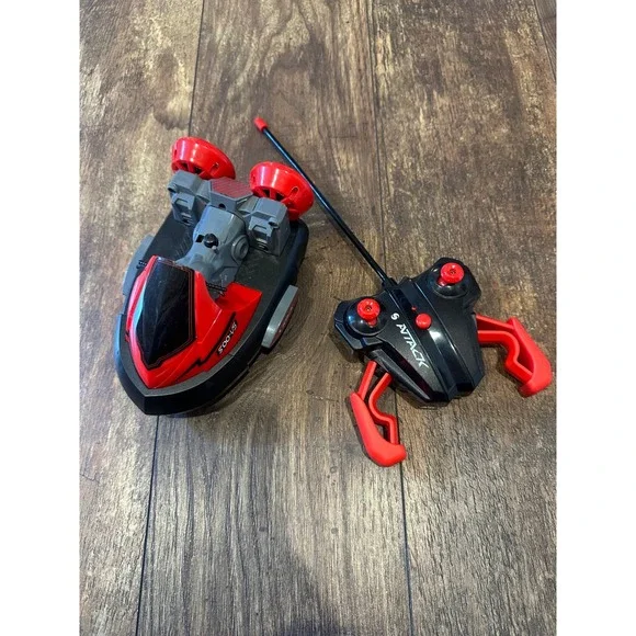 Red and Black RC‎ Jet Ski Hovercraft Toy  with Remote Control 27 MHz