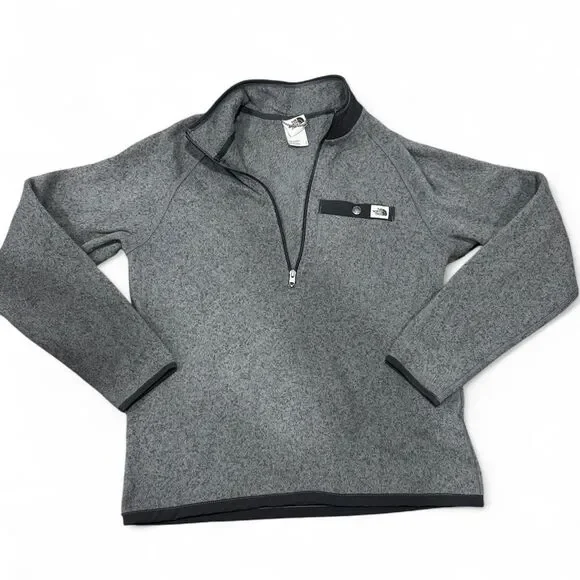 The North Face grey quarter zip sweatshirt