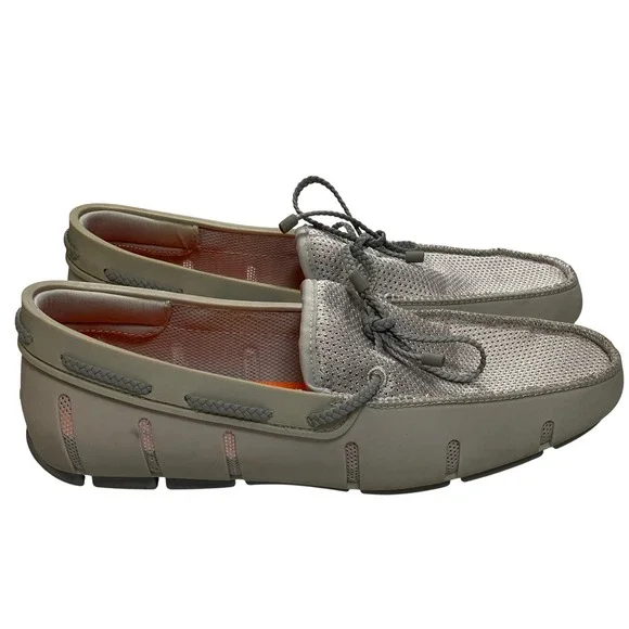 SWIMS‎ Mens Drivers Loafers Moccasins Gray Mesh Breathable Water Shoes Size 9