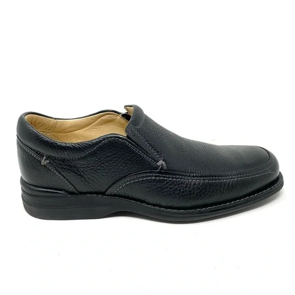 Johnston & Murphy Shuler SGore Black Leather Slip On Black