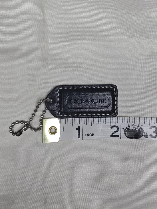 Coach Authentic Vintage  Leather Hangtag Replacement Purse Charm Fob - Black
