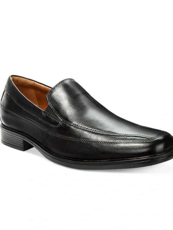 Clarks Men's Tilden Free Black Leather Loafer Dress Shoes Size 9.5 NWT