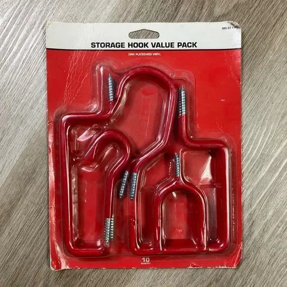 Storehouse Storage Hook Value Pack Zinc Plated‎ & Vinyl Coated