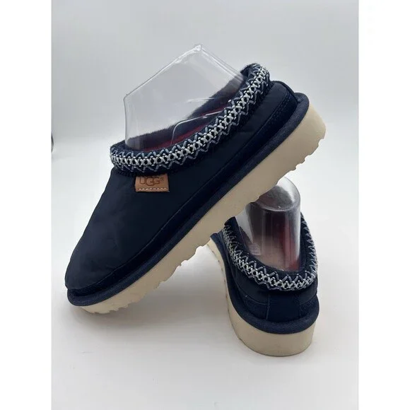 MENS 8 BOMBER NAVY UGG TASMAN MLT MILITARY PUFFER LOAFERS SLIPPERS 1102429