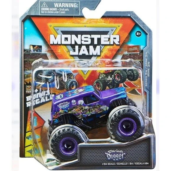 Monster Jam Son Uva Digger 1:64 Diecast Truck‎ Spin Master Purple NWT