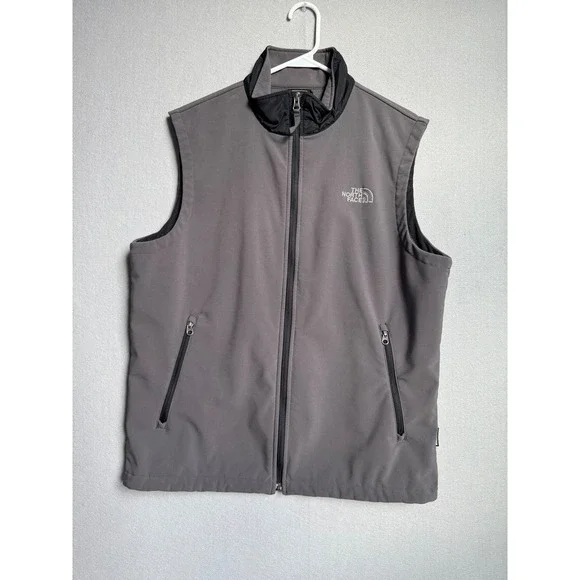 The North Face Vest Mens L Grey Apex Bionic Softshell Windproof Fleece Lined