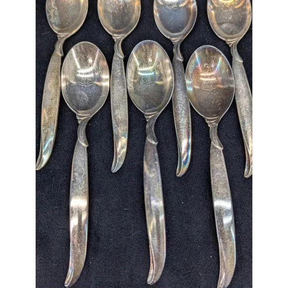 Vintage 7 Piece 1847 Roger's Bros IS Flair Silver Plated Silverware Teaspoons