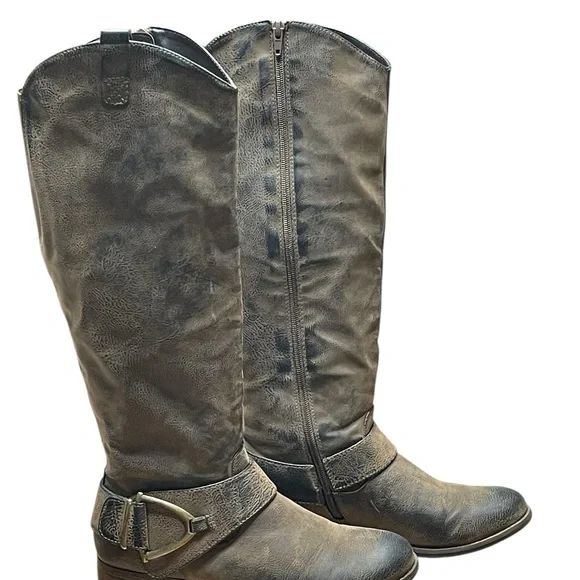 Madeline Over the Knee‎ Charcoal Boots