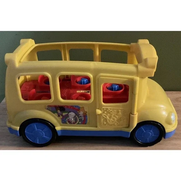2013 Fisher Price Little People Musical School Bus, Yellow,‎ Tested And Works