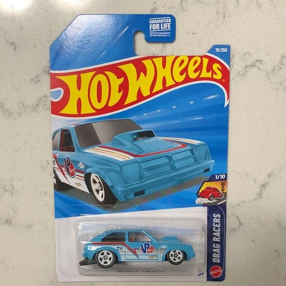 Mattel Hot Wheels Blue Drag Racer 76’ Chevette