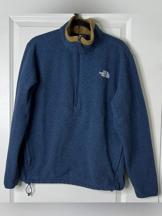The North Face Navy & Tan 1/2 Zip Fleece Pullover
