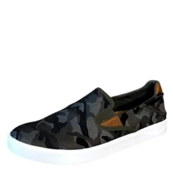 Olukai‎ Lae'ahi Pa'i Mens Slip On Sneakers Size 12 Camouflage Green