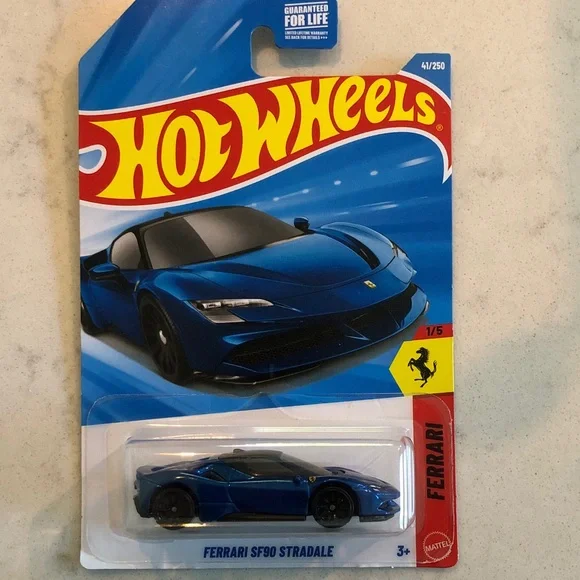 Mattel Hot Wheels Blue Ferrari SF90 Stradale