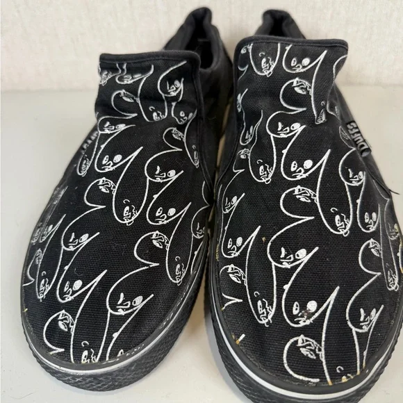 Duffs The dude black canvas slip-on sneakers Size‎ 11
