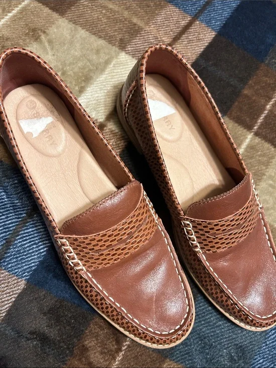 Sperry Brown Leather Slip-On Loafers