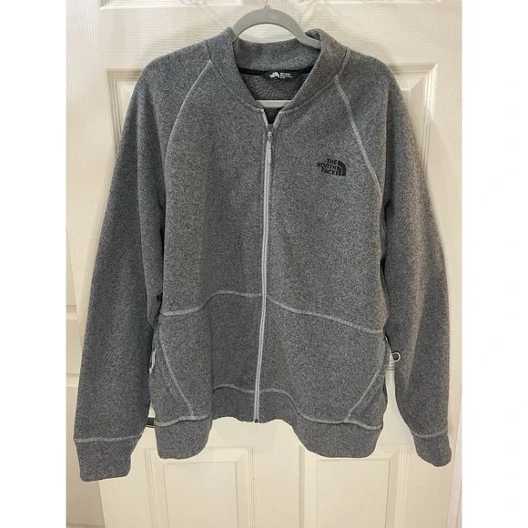 North Face Mens Zip Up Jacket‎ With Pockets Size XL Grey
