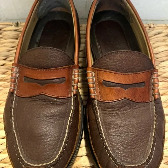 L.L. Bean Two-Tone Brown‎ Leather Loafers
