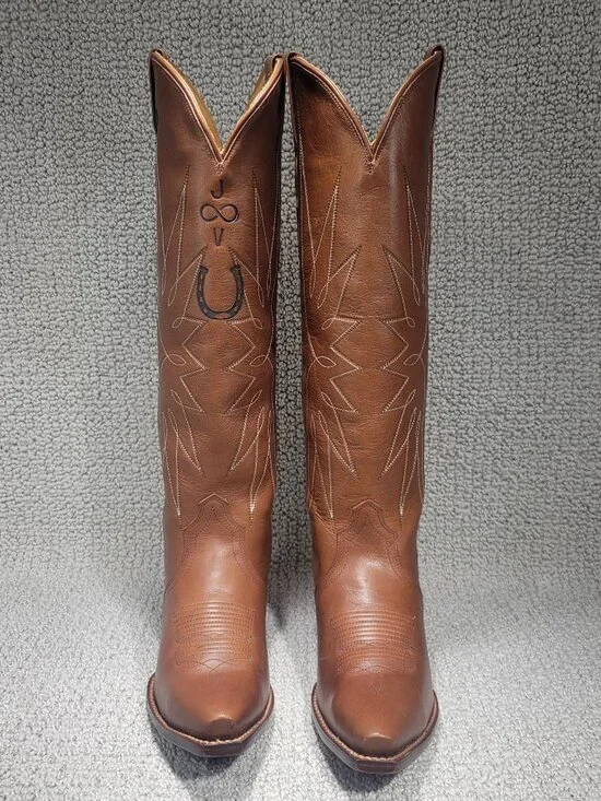 Tecovas The Loretta Women's US Size 8B Saddle Cowhide Leather Cowgirl Boots