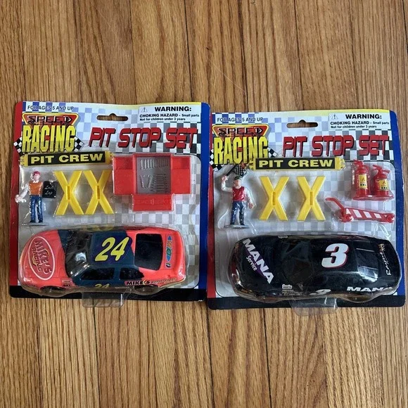 NIP SEALED Vintage Boley Y2K 2000 Speed Racing Set Toy Mike's‎ Tacing #24 & #3
