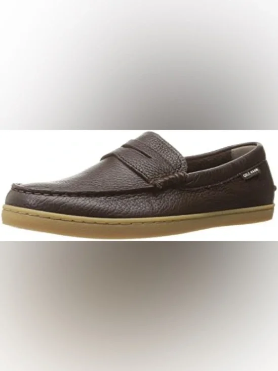 Cole Haan Pinch Weekender Loafers Pebbled Leather Men 10.5 Brown