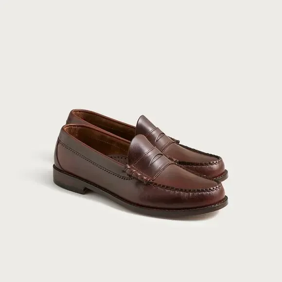 J. Crew Men's Camden Loafers with Leather Soles Whiskey Brown Size 10M NWB