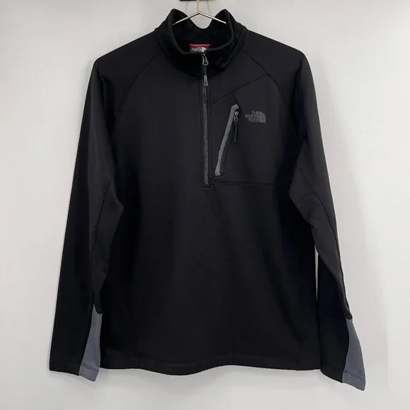 The North Face Men's Large Black 1/4 Zip Pullover Fleece