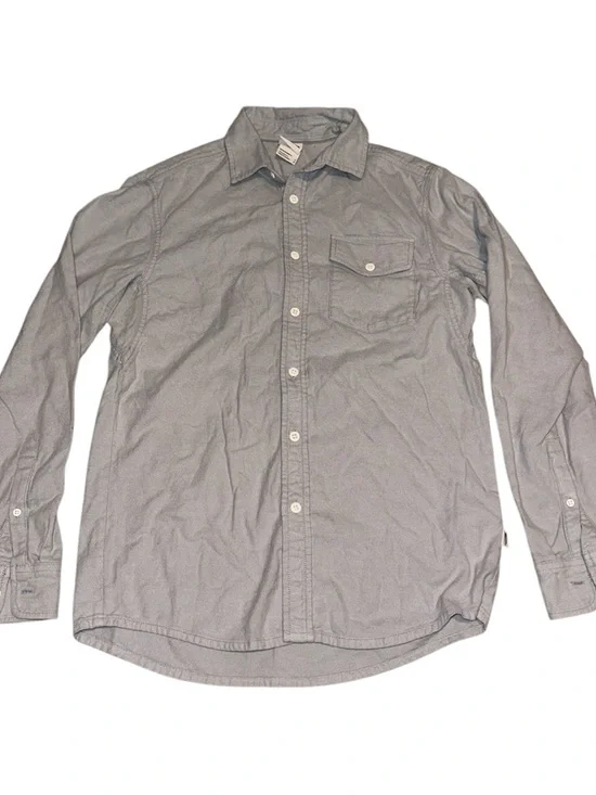 The North Face Men's Gray Flannel Button-Down Casual Shirt
