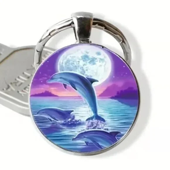 Stainless Steel DOLPHIN Keyring Keychain Accessory