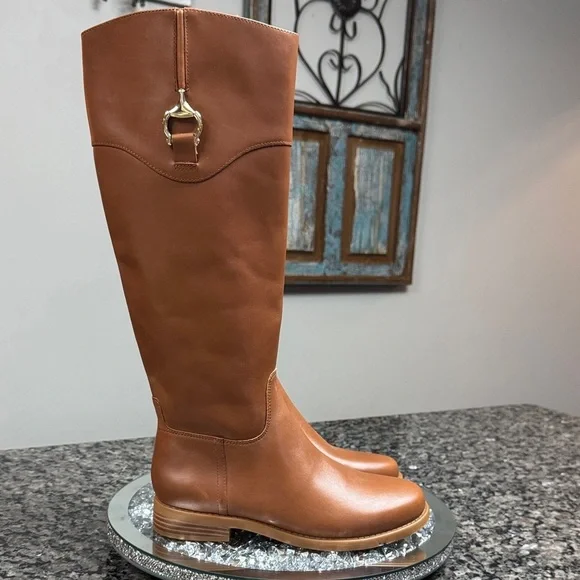 Giani Bernini leather Sandraa bohemian knee high riding  Boots NWT 6.5