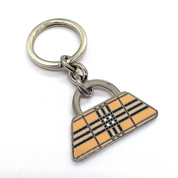 Vintage BURBERRY Nova Check Mini Purse Keychain Fob Purse Charm