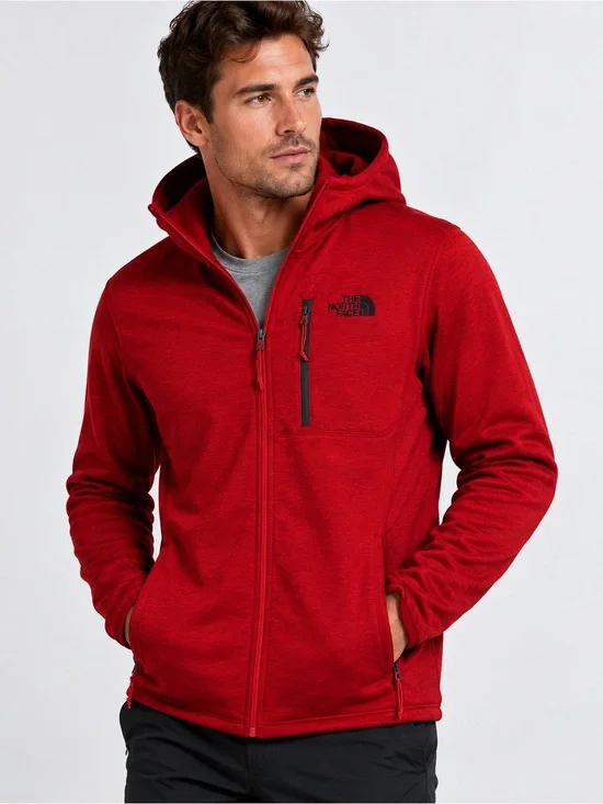 The North Face Canyonlands Fleece Hoodie Heather Red L