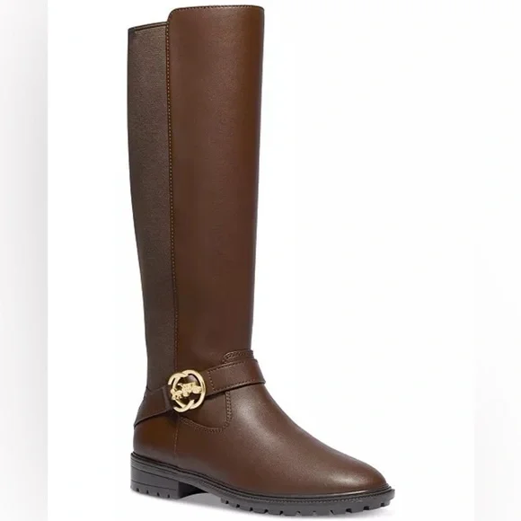 Coach Women's FarrahLogo Buckle Riding Boots NWT 6.5