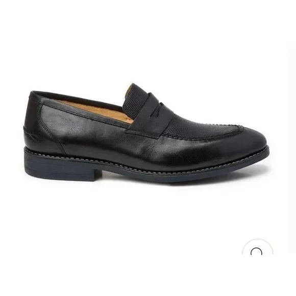 SANDRO MOSCOLONI MAESTRO BLACK PENNY LOAFER‎ Black Size 8 Made In Brazil