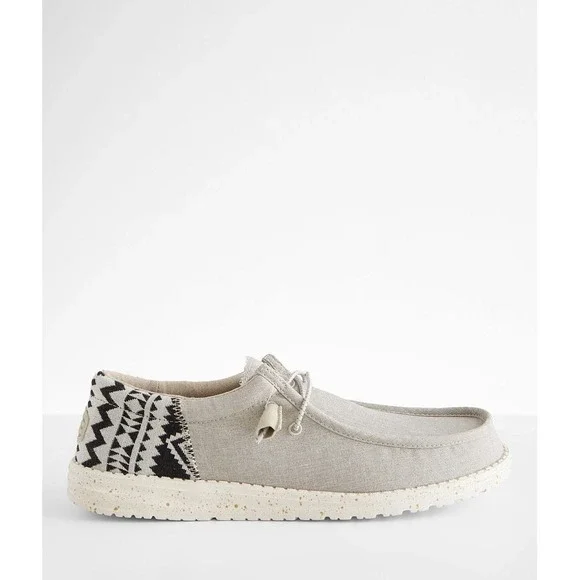 Hey Dude Men's Wally Funk Jacquard‎ Bungee Beige Aztec Shoes Slip-On Size 9 New