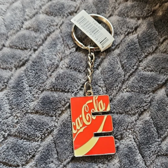 Coca-Cola Letter E Soda Keychain Purse Charm NWT