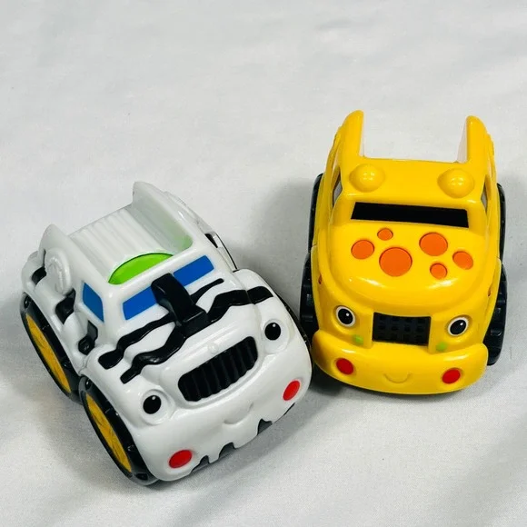 Fisher-Price Lil Zoomers Zebra and Giraffe Animal Trucks Replacement Set of 2