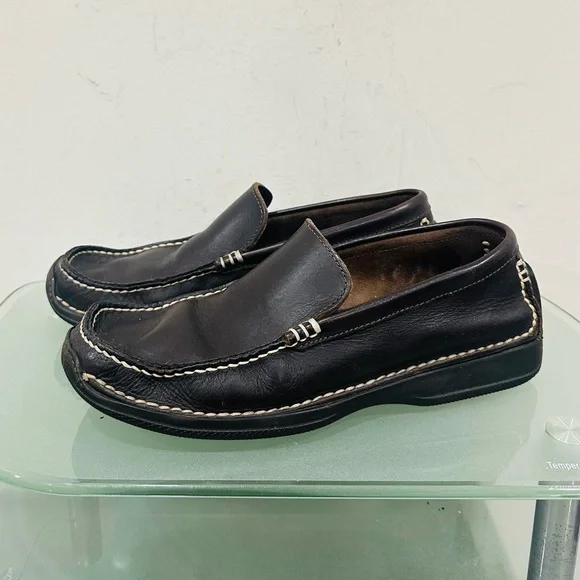 BANANA‎ REPUBLIC BROWN GENUINE LEATHER CASUAL MEN'S SHOES SIZE 11 Made In Italy