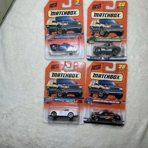 Matchbox Diecast Cars Lot Of‎ 4 #1 #3 #28 #66 New In Box