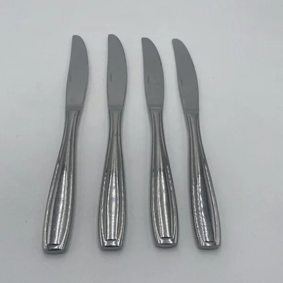 Oneida Satin Bristol Everdale Knives Set 4 Stainless Steel Flatware 9.5