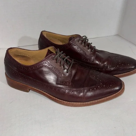 Cole Haan Z16103* Men's Lionel Longwing Brown Oxford Dress‎ Shoe Size 8.5 M